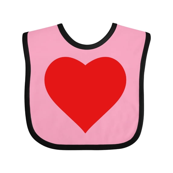 Inktastic Red Heart Boys or Girls Baby Bib