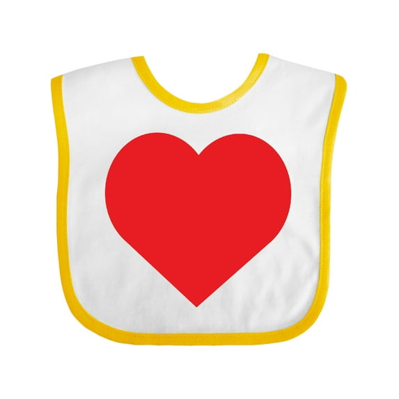 Inktastic Red Heart Boys or Girls Baby Bib