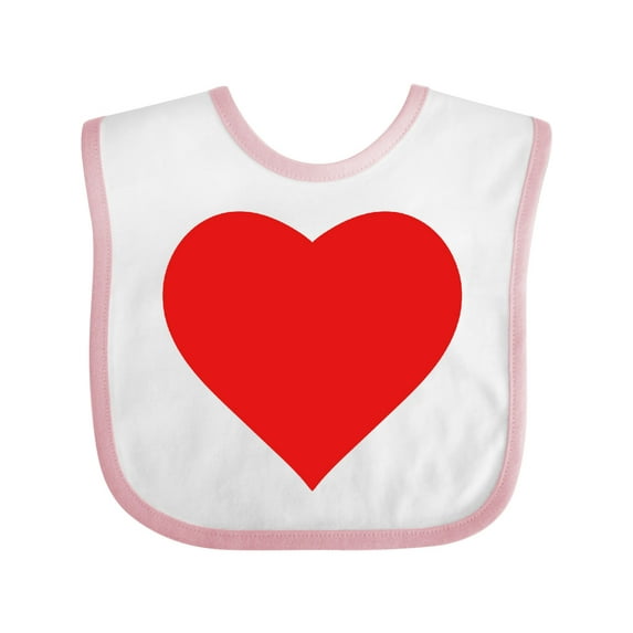 Inktastic Red Heart Boys or Girls Baby Bib