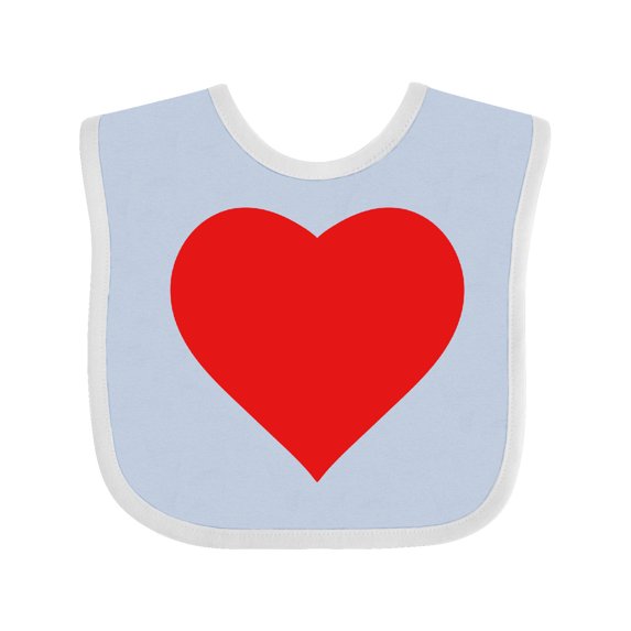 Inktastic Red Heart Boys or Girls Baby Bib
