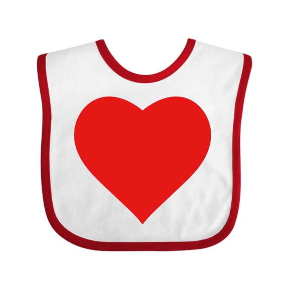 Inktastic Red Heart Boys or Girls Baby Bib