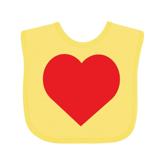 Inktastic Red Heart Boys or Girls Baby Bib