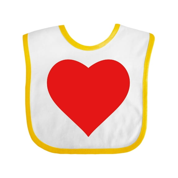 Inktastic Red Heart Boys or Girls Baby Bib