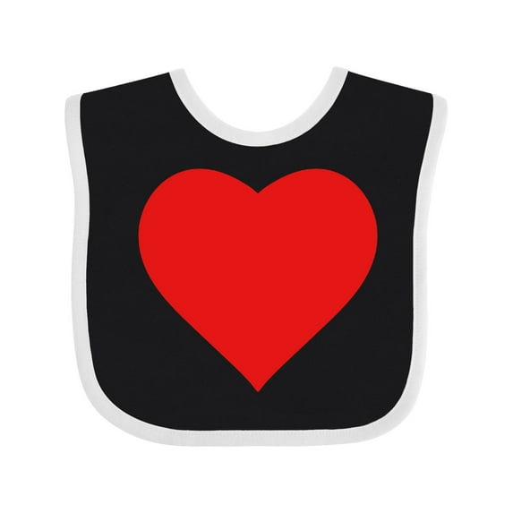 Inktastic Red Heart Boys or Girls Baby Bib