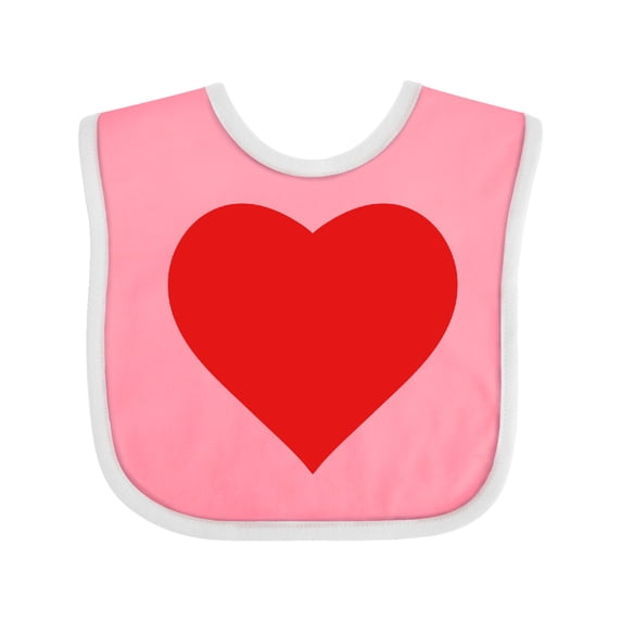 Inktastic Red Heart Boys or Girls Baby Bib