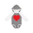 thumbnail image 1 of Inktastic Red Heart Boys or Girls Long Sleeve Baby Bodysuit, 1 of 5