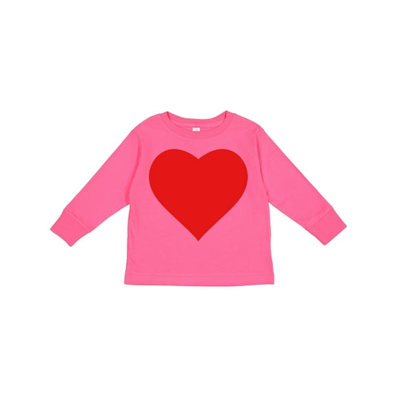 Inktastic Red Heart Boys or Girls Long Sleeve Toddler T-Shirt