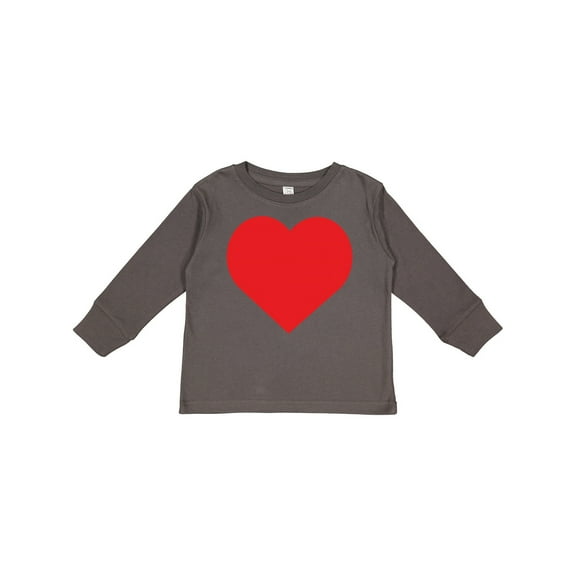 Inktastic Red Heart Boys or Girls Long Sleeve Toddler T-Shirt