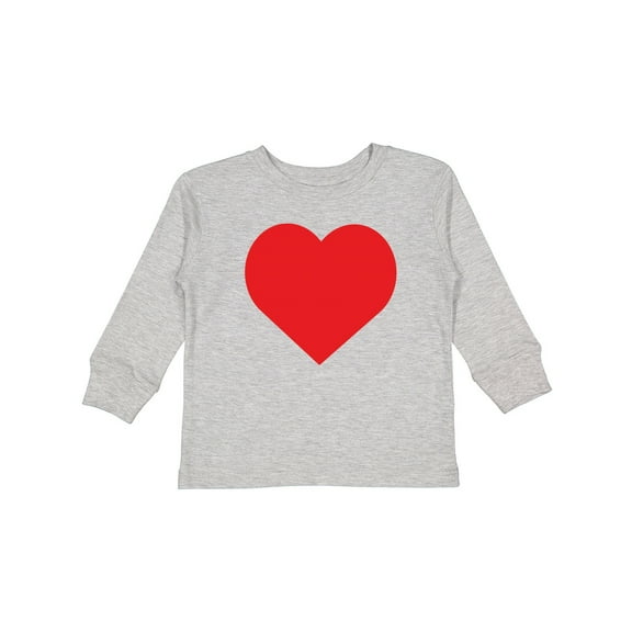 Inktastic Red Heart Boys or Girls Long Sleeve Toddler T-Shirt