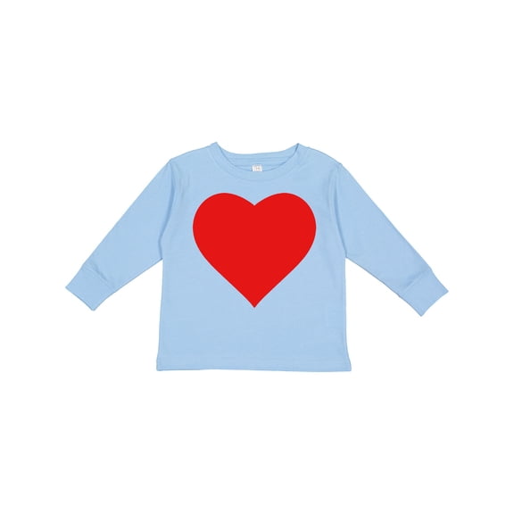 Inktastic Red Heart Boys or Girls Long Sleeve Toddler T-Shirt