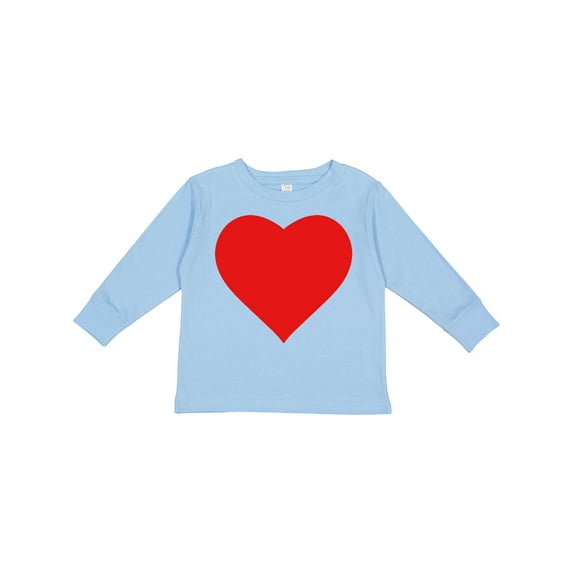 Inktastic Red Heart Boys or Girls Long Sleeve Toddler T-Shirt