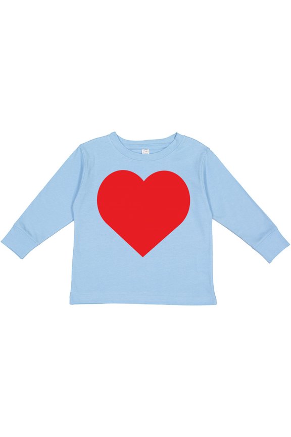 Red Heart Boys or Girls Long Sleeve Toddler T-Shirt