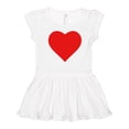 thumbnail image 1 of Inktastic Red Heart Girls Toddler Dress, 1 of 5