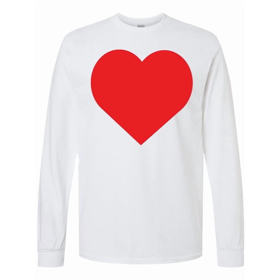Inktastic Red Heart Long Sleeve T-Shirt
