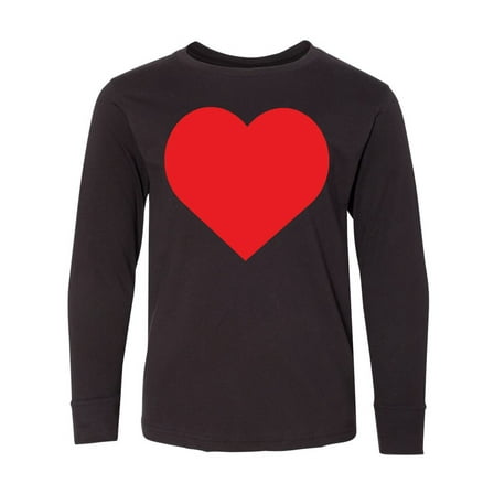 Inktastic Red Heart Long Sleeve Youth T-Shirt