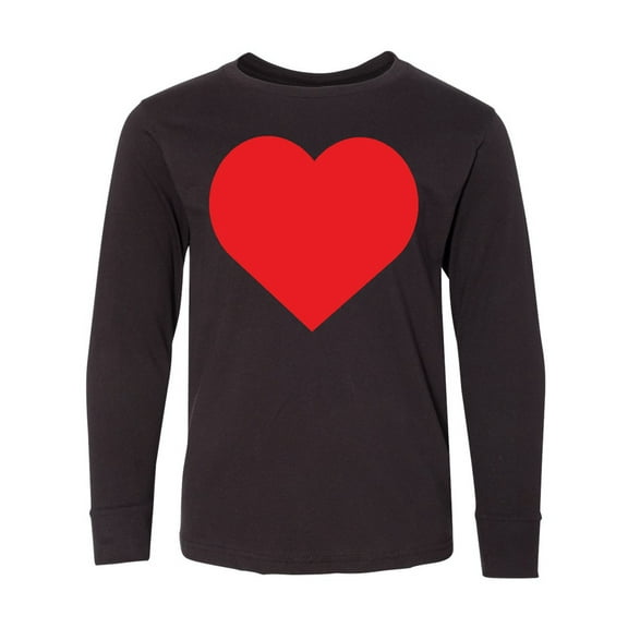 Inktastic Red Heart Long Sleeve Youth T-Shirt