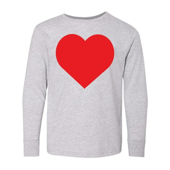 Inktastic Red Heart Long Sleeve Youth T-Shirt