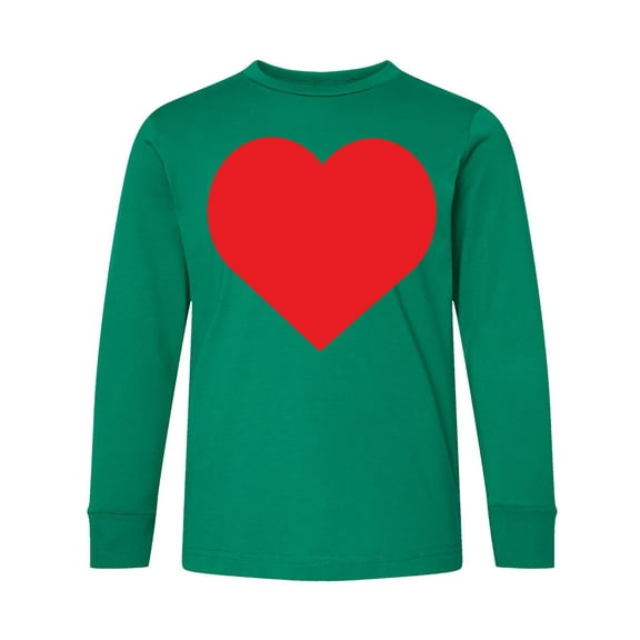 Inktastic Red Heart Long Sleeve Youth T-Shirt