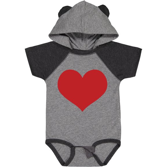 Inktastic Red Heart Valentine Boys or Girls Baby Bodysuit