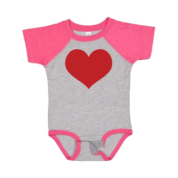 Inktastic Red Heart Valentine Boys or Girls Baby Bodysuit