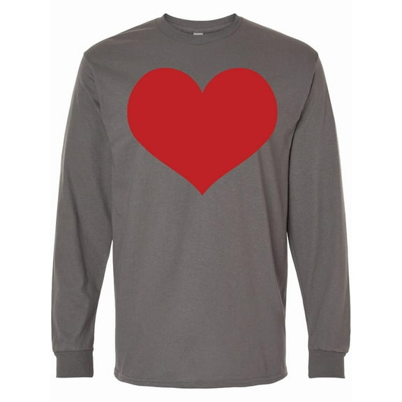 Inktastic Red Heart Valentine Long Sleeve T-Shirt