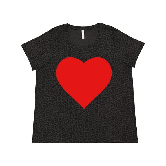 Inktastic Red Heart Women's Plus Size T-Shirt