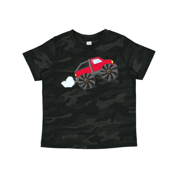 Inktastic Red Monster Truck Action Boys or Girls Toddler T-Shirt