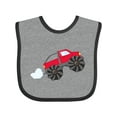 thumbnail image 1 of Inktastic Red Monster Truck Action Boys or Girls Baby Bib, 1 of 4