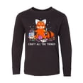 thumbnail image 1 of Inktastic Red Panda Craft All The Things Long Sleeve Youth T-Shirt, 1 of 5