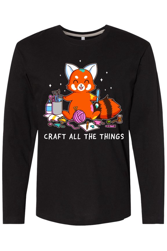 Red Panda Craft All the Things Long Sleeve T-Shirt