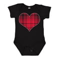 thumbnail image 1 of Inktastic Red Plaid Heart Boys or Girls Baby Bodysuit, 1 of 5