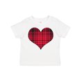 thumbnail image 1 of Inktastic Red Plaid Heart Boys or Girls Toddler T-Shirt, 1 of 5
