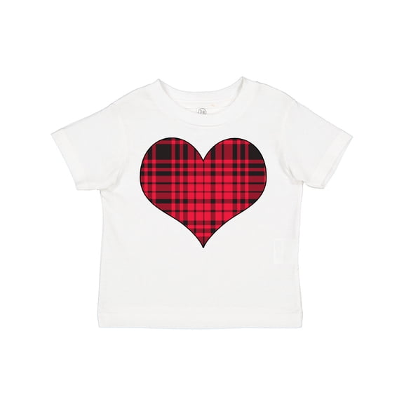 Inktastic Red Plaid Heart Boys or Girls Toddler T-Shirt