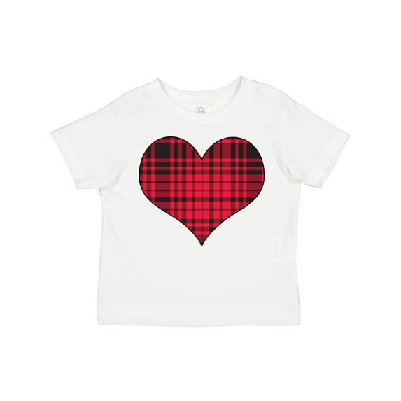 Inktastic Red Plaid Heart Boys or Girls Toddler T-Shirt