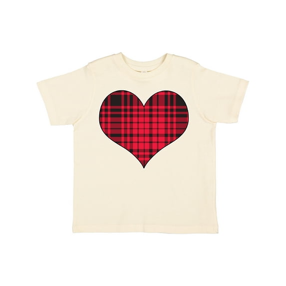 Inktastic Red Plaid Heart Boys or Girls Toddler T-Shirt
