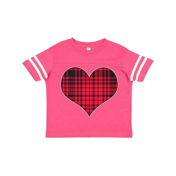 Inktastic Red Plaid Heart Boys or Girls Toddler T-Shirt