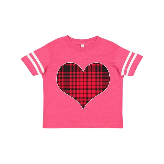 Inktastic Red Plaid Heart Boys or Girls Toddler T-Shirt