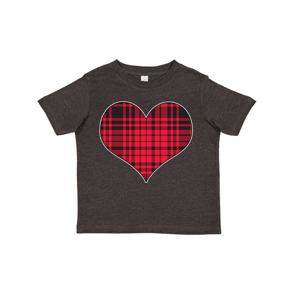 Inktastic Red Plaid Heart Boys or Girls Toddler T-Shirt