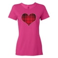 thumbnail image 1 of Inktastic Red Plaid Heart Women's T-Shirt, 1 of 5