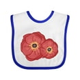 thumbnail image 1 of Inktastic Red Poppy Flowers Boys or Girls Baby Bib, 1 of 4