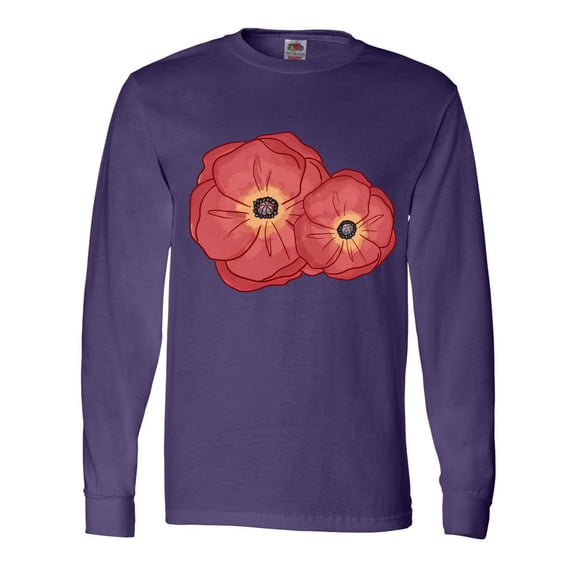 Inktastic Red Poppy Flowers Long Sleeve T-Shirt