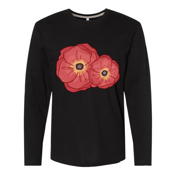 Inktastic Red Poppy Flowers Long Sleeve T-Shirt