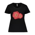 thumbnail image 1 of Inktastic Red Poppy Flowers Women's Plus Size T-Shirt, 1 of 5