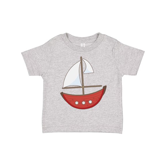 Inktastic Red Sailboat Boys or Girls Toddler T-Shirt
