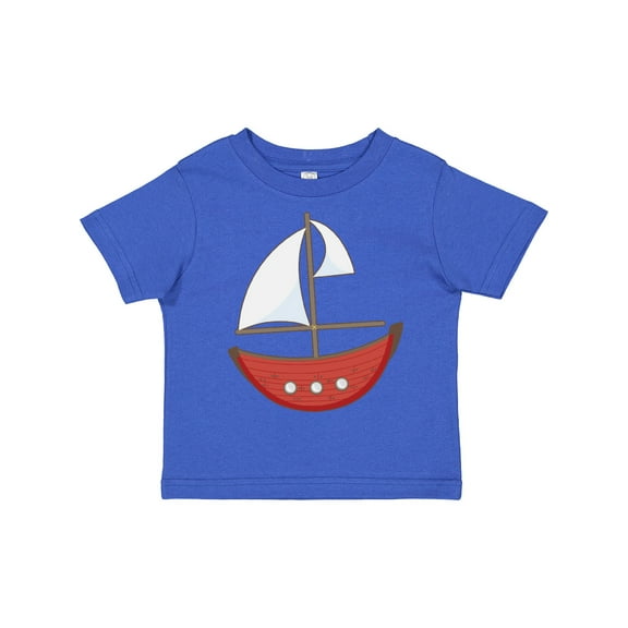 Inktastic Red Sailboat Boys or Girls Toddler T-Shirt