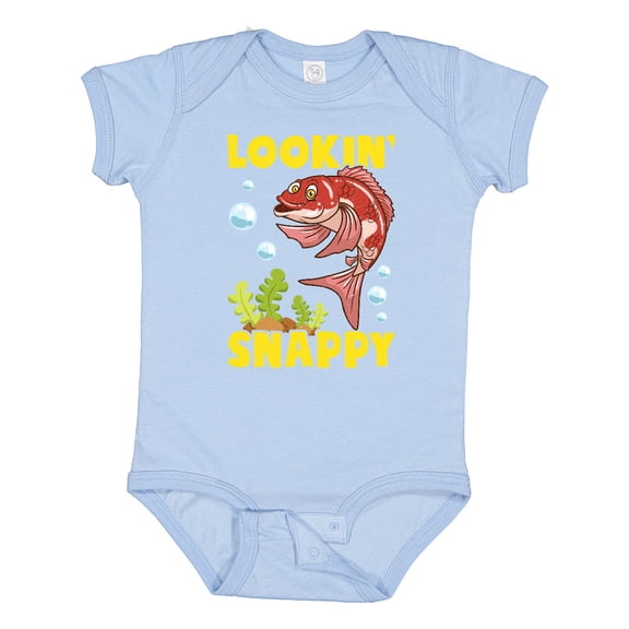 Inktastic Red Snapper Funny Fish Boys or Girls Baby Bodysuit