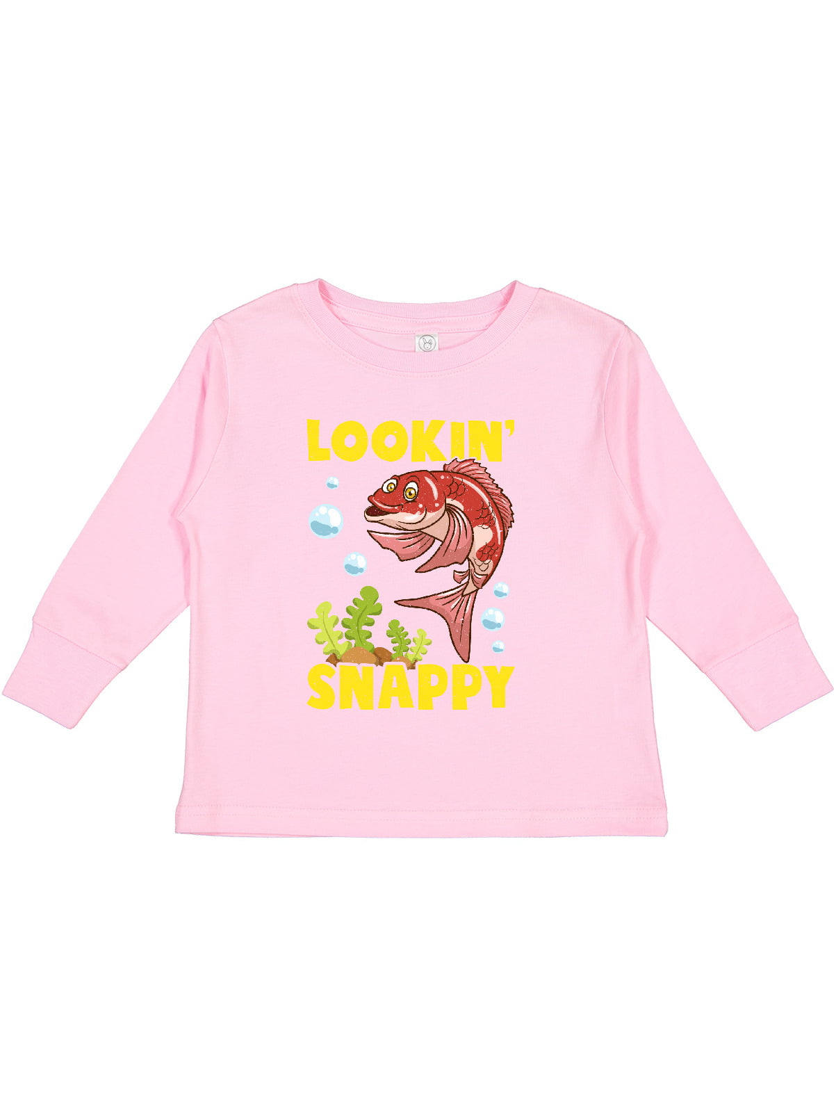 Inktastic Red Snapper Funny Fish Boys or Girls Long Sleeve Toddler T-Shirt  