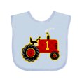 thumbnail image 1 of Inktastic Red Tractor 1st Birthday Boys Baby Bib, 1 of 4