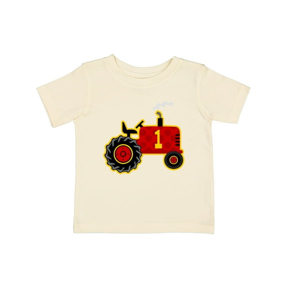 Inktastic Red Tractor 1st Birthday Boys Baby T-Shirt