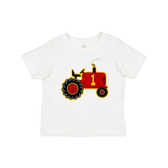 Inktastic Red Tractor 1st Birthday Boys Baby T-Shirt